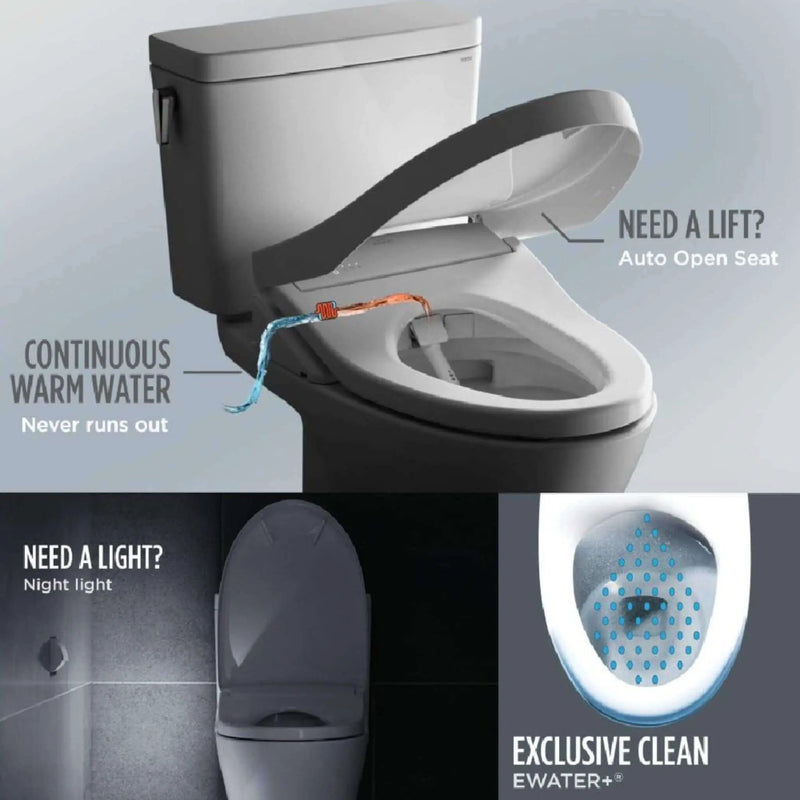 [MW7864736CEFG#01] TOTO Drake 1.28 GPF Elongated Chair Height Toilet Seat With Transitional Washlet S7A (SAK78915) by SAKSBY WHOLESALE