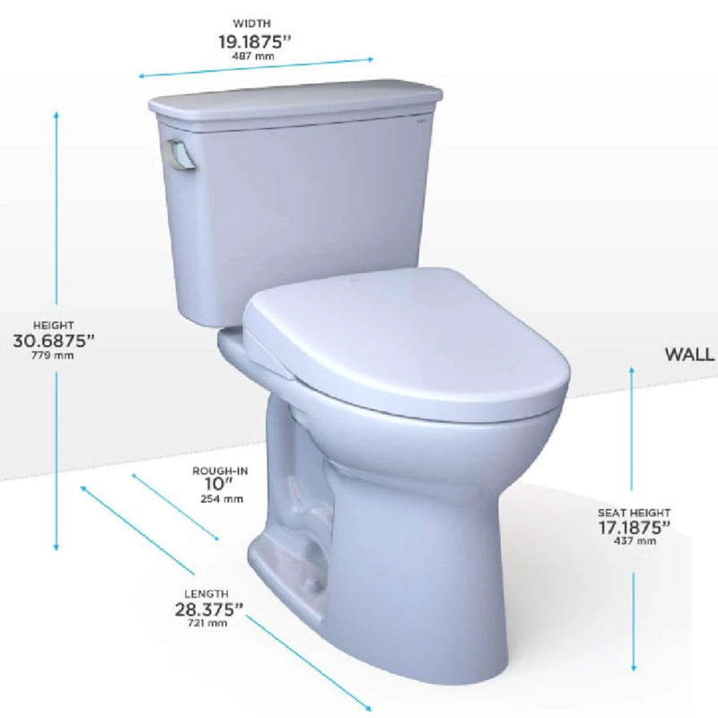 [MW7864736CEFG.10#01] TOTO Drake Washlet S7A Open Bidet Seat And 1.28 GPF Universal Height Toilet With Warm Air Dryer (SAK94671) by SAKSBY WHOLESALE
