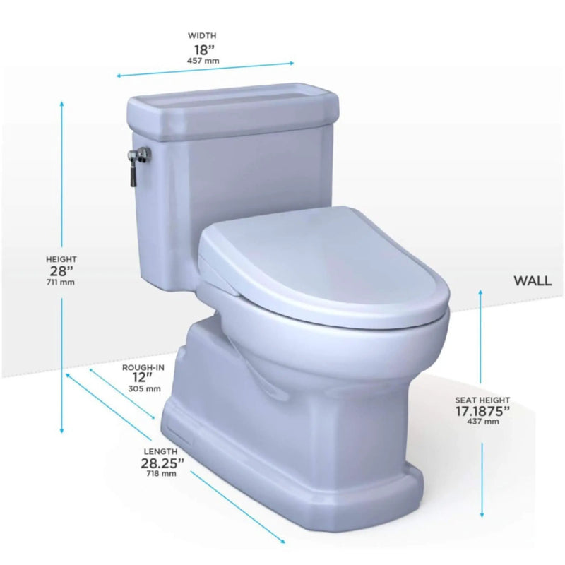 [MW9744734CEFGA#01] TOTO Guinevere 1.28 GPF Elongated Chair Height Toilet With Washlet+ S7A Tornado Auto Flush (SAK41037) by SAKSBY WHOLESALE