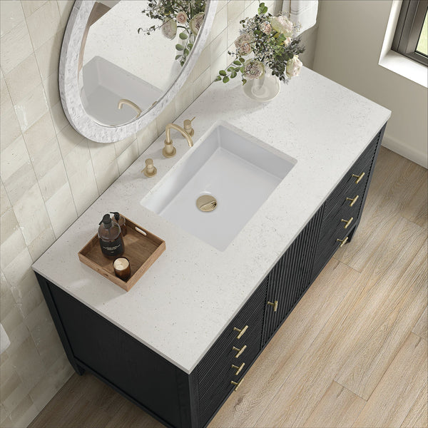 James Martin Myrrin 48" Single Bathroom Vanity, Carbon Oak