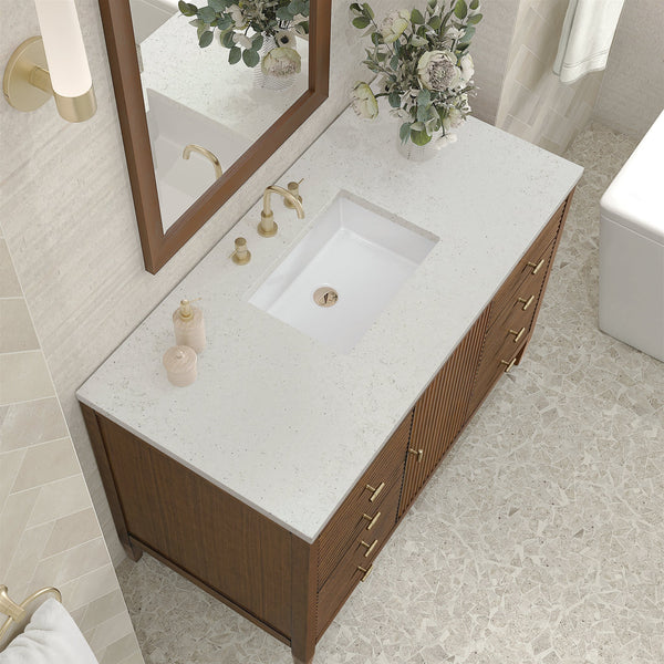 James Martin Myrrin 48" Single Bathroom Vanity, Mid-Century Walnut