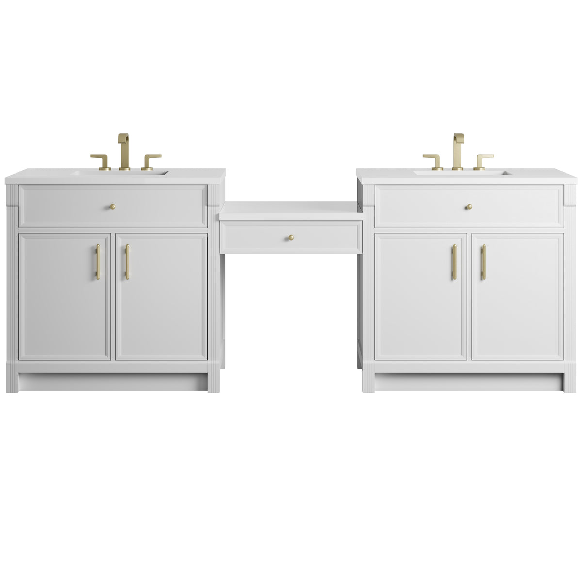 James Martin Bellshire 96" Double Bathroom Vanity, Bright White, view 21