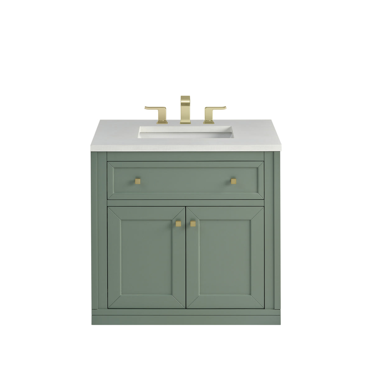 James Martin Chicago 30" Single Bathroom Vanity, Smokey Celadon, view 25