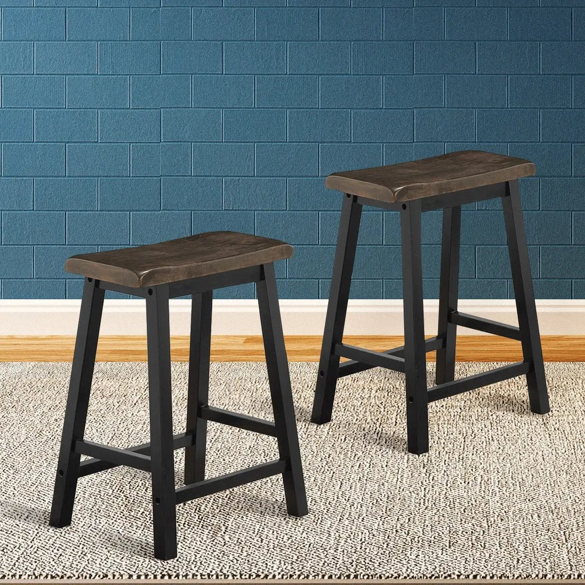 24 Inch Height Set of 2 Home Kitchen Dining Room Bar Stools by DirectDeals