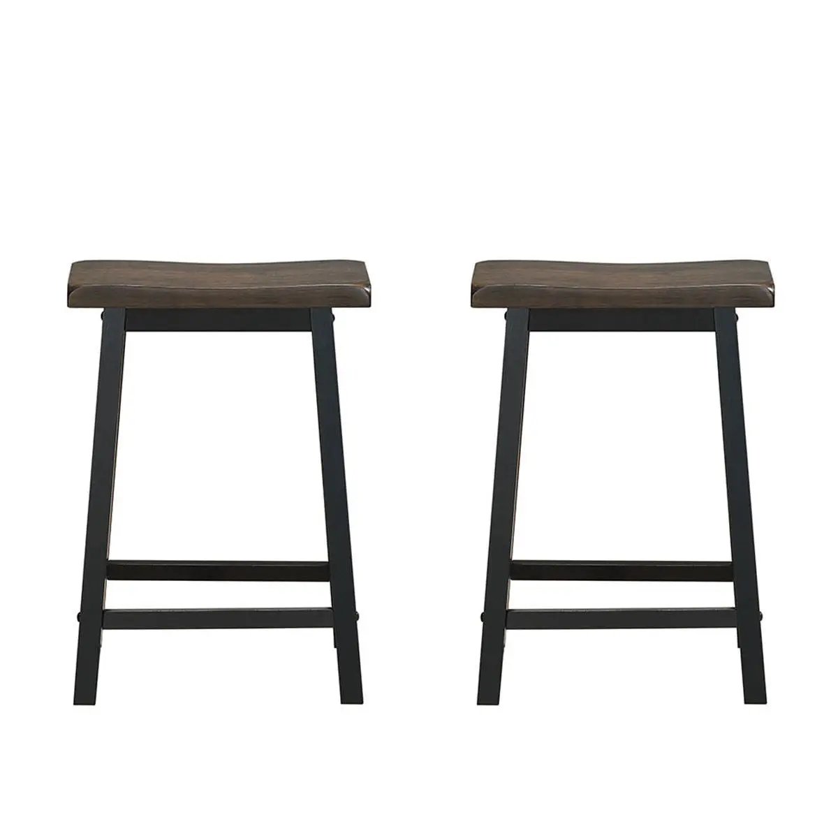 24 Inch Height Set of 2 Home Kitchen Dining Room Bar Stools by DirectDeals