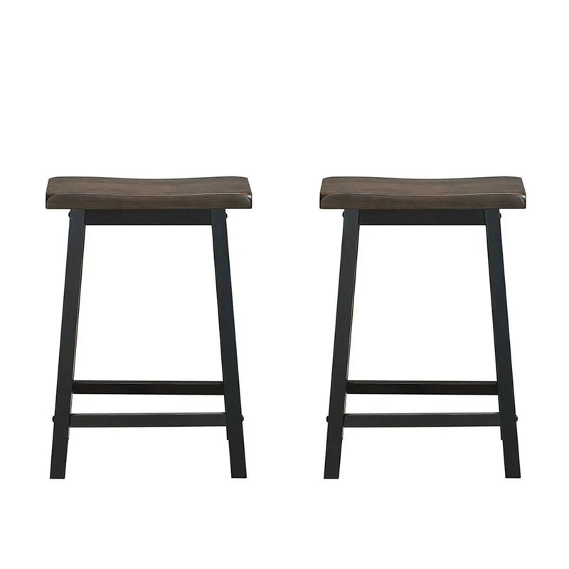 24 Inch Height Set of 2 Home Kitchen Dining Room Bar Stools by DirectDeals