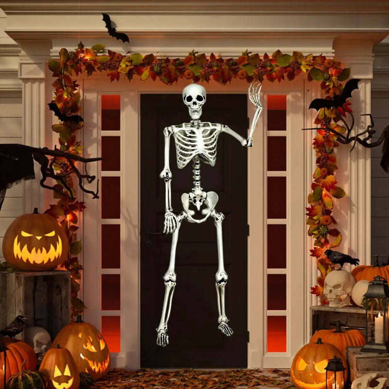 5.4 Feet Halloween Skeleton Life Size Realistic Full Body Hanging by DirectDeals
