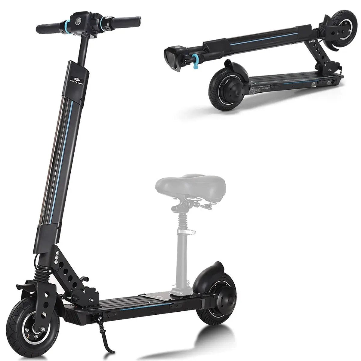 Foldable Electric Scooter with Removable Seat LED by DirectDeals