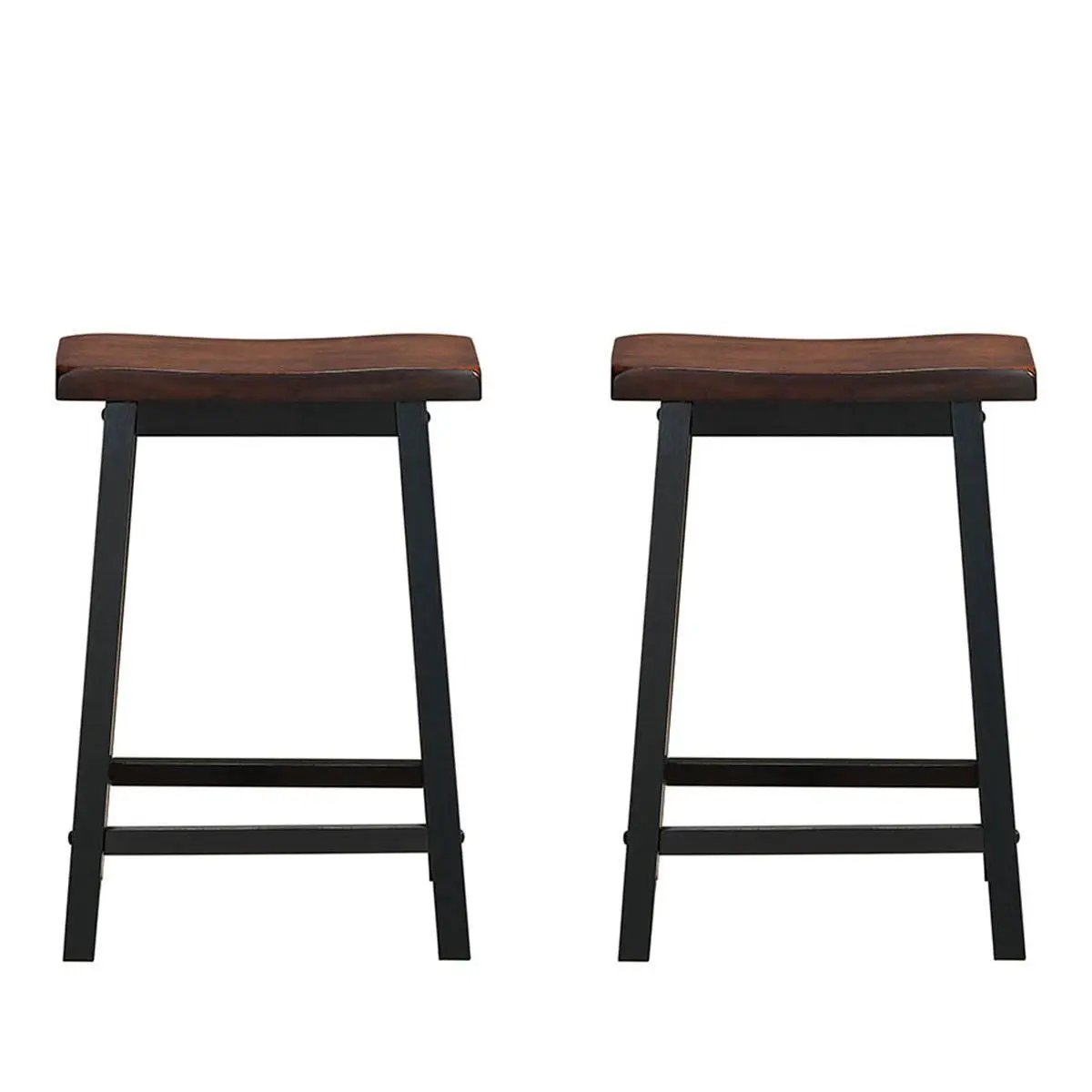 24 Inch Height Set of 2 Home Kitchen Dining Room Bar Stools by DirectDeals