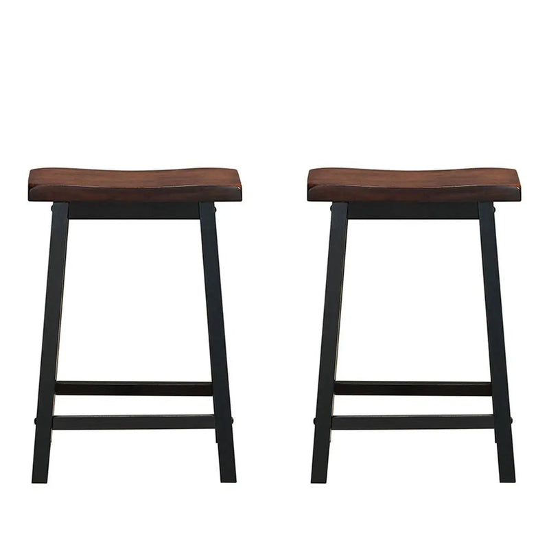 24 Inch Height Set of 2 Home Kitchen Dining Room Bar Stools by DirectDeals