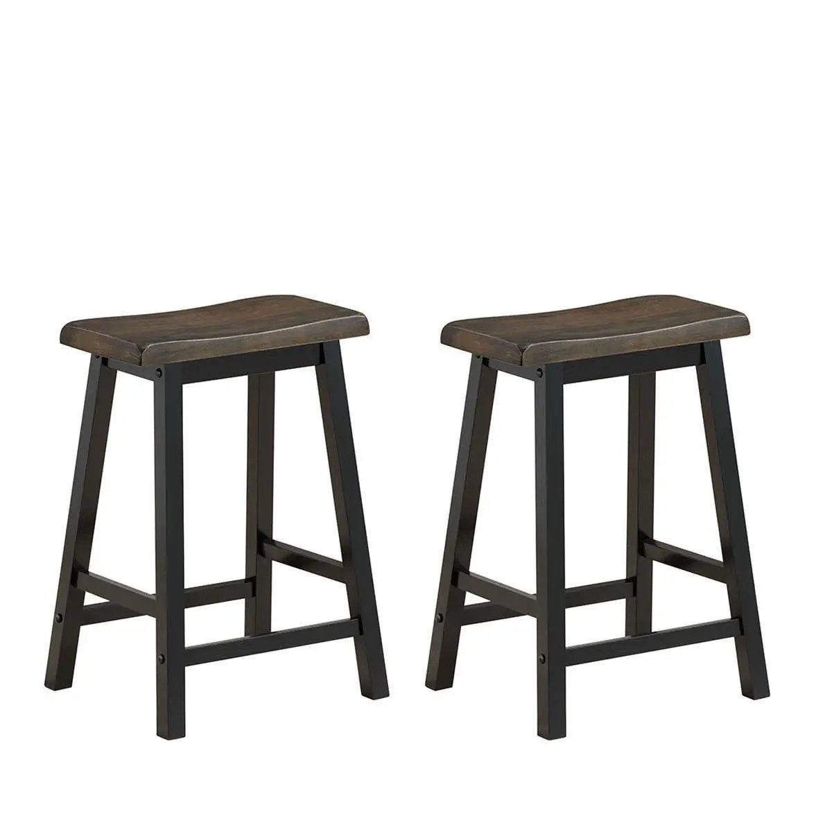24 Inch Height Set of 2 Home Kitchen Dining Room Bar Stools by DirectDeals