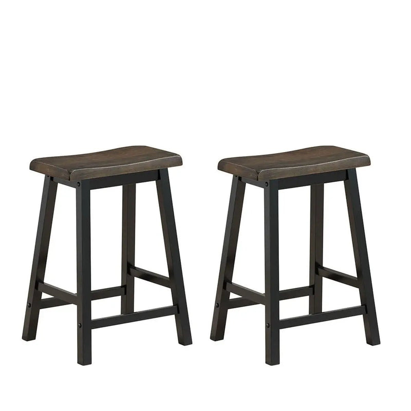 24 Inch Height Set of 2 Home Kitchen Dining Room Bar Stools by DirectDeals