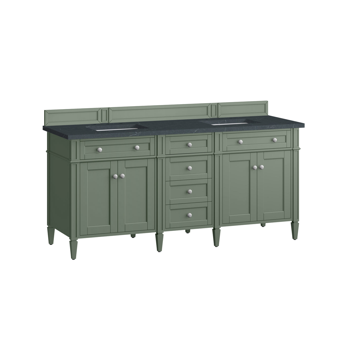 James Martin Brittany 72" Double Bathroom Vanity, Smokey Celadon by James Martin