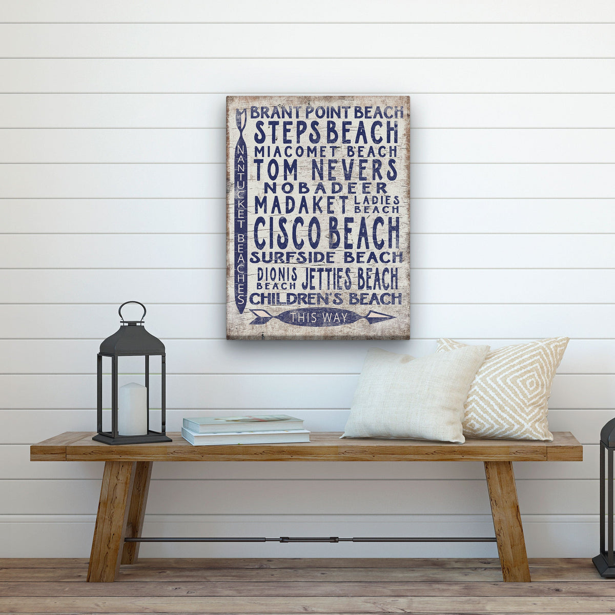 Vintage Nantucket Beaches Sign | Cisco Steps Madaket Surfside Beaches, photo 5 of 8
