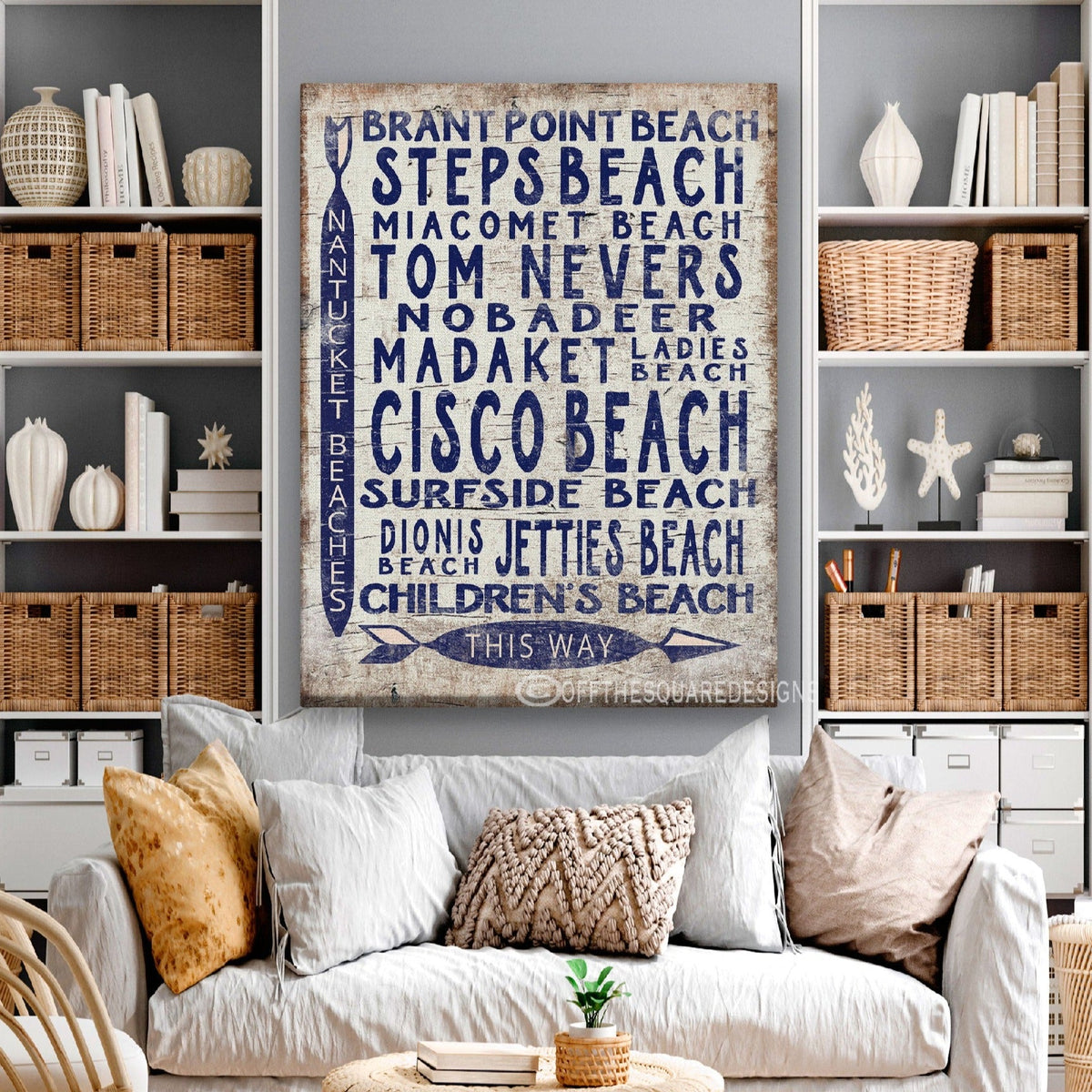 Vintage Nantucket Beaches Sign | Cisco Steps Madaket Surfside Beaches, photo 3 of 8
