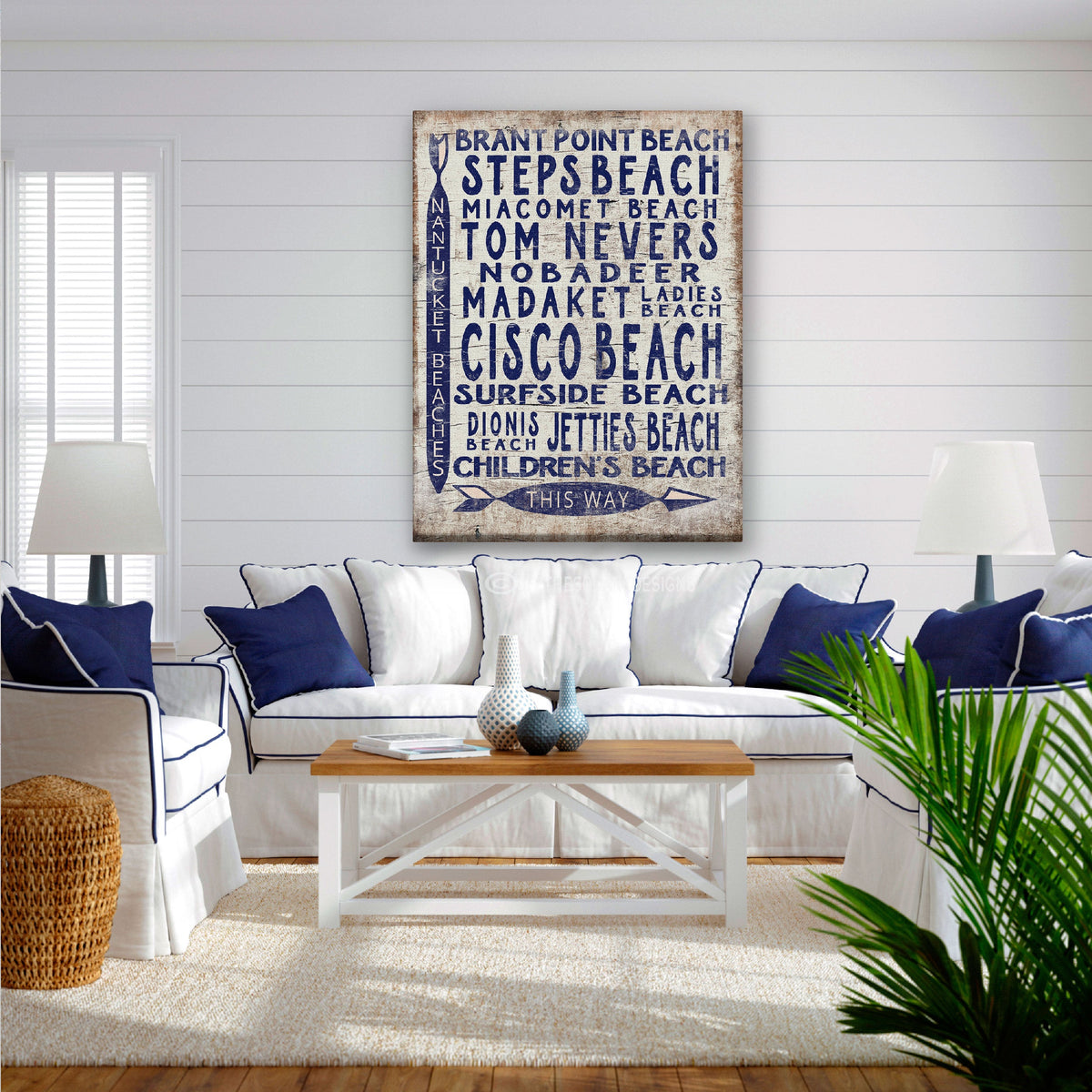 Vintage Nantucket Beaches Sign | Cisco Steps Madaket Surfside Beaches, photo 4 of 8