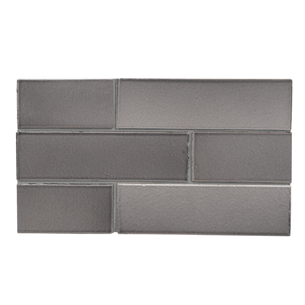 Nantucket Gray Glossy Thin Brick Tiles 2 1/8x7 1/2