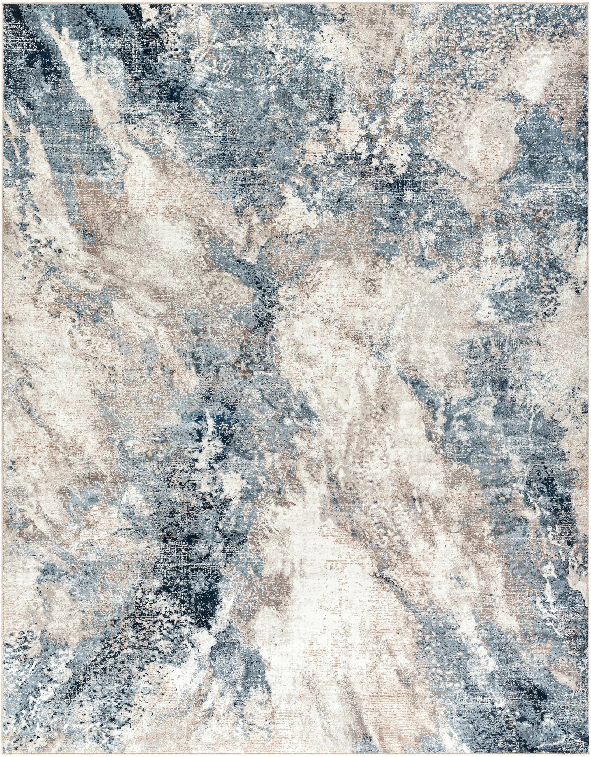 Napierville Blue Marble Rug by Boutique Rugs