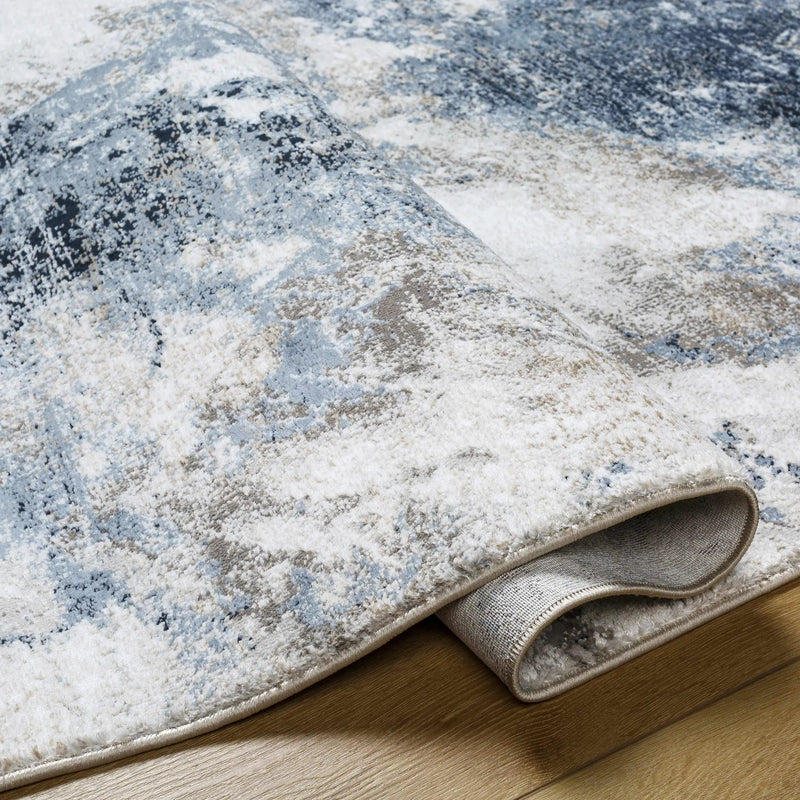 Napierville Blue Marble Rug by Boutique Rugs