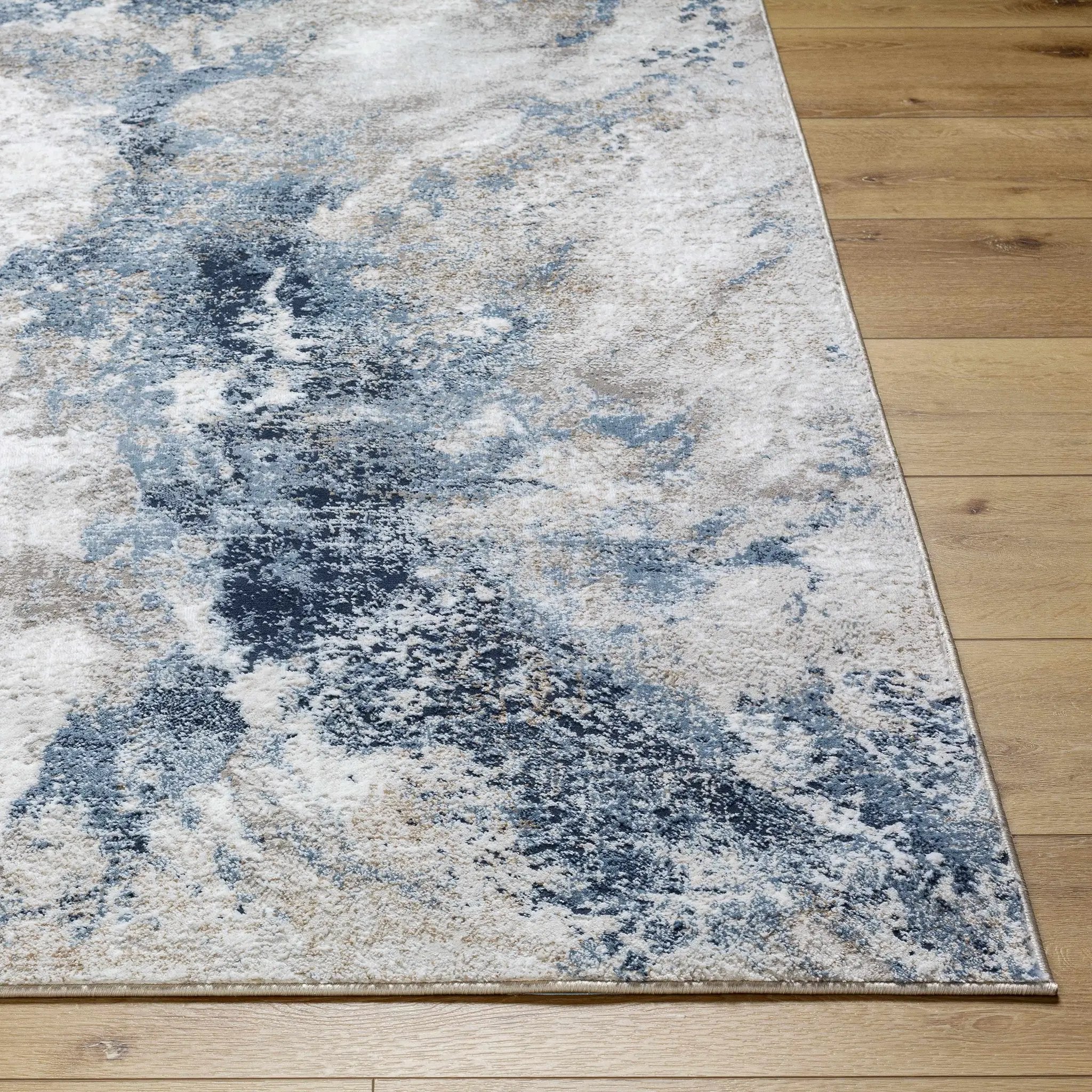 Napierville Blue Marble Rug by Boutique Rugs