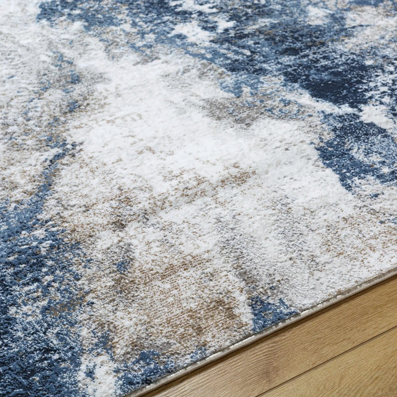 Napierville Blue Marble Rug by Boutique Rugs