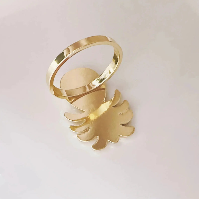 Napkin Rings - Golden Zinc Alloy Pineapple by House Of Avana