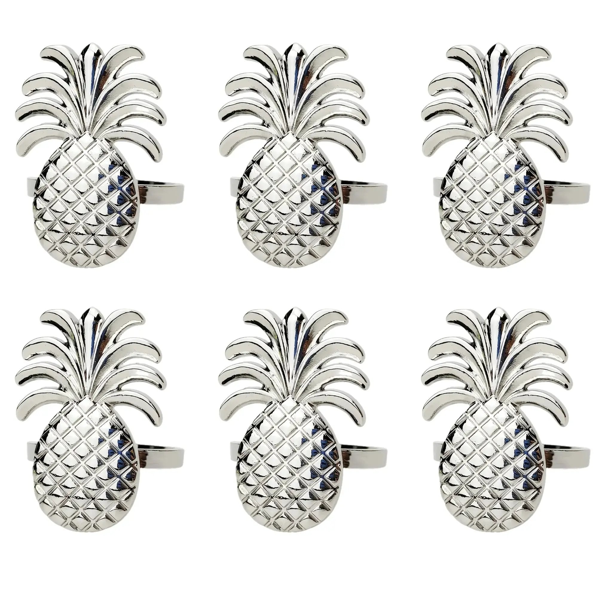 Napkin Rings - Golden Zinc Alloy Pineapple by House Of Avana