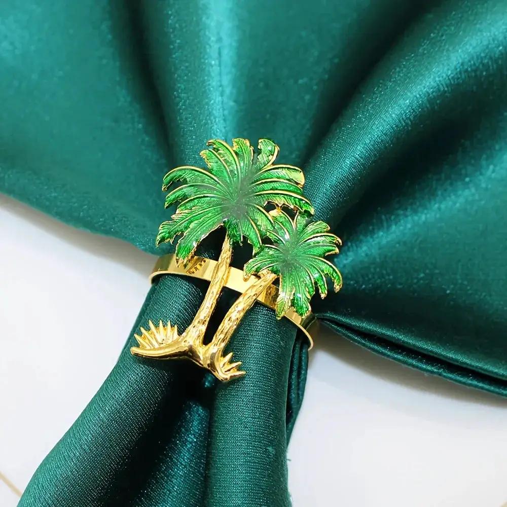 Napkin Rings - Hawaiian Coconut Tree Wooden Set by House Of Avana