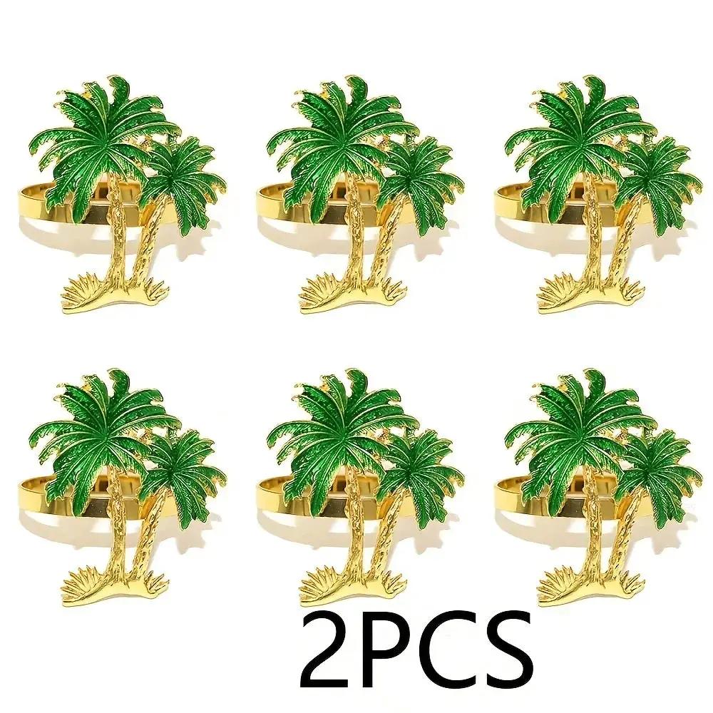 Napkin Rings - Hawaiian Coconut Tree Wooden Set by House Of Avana