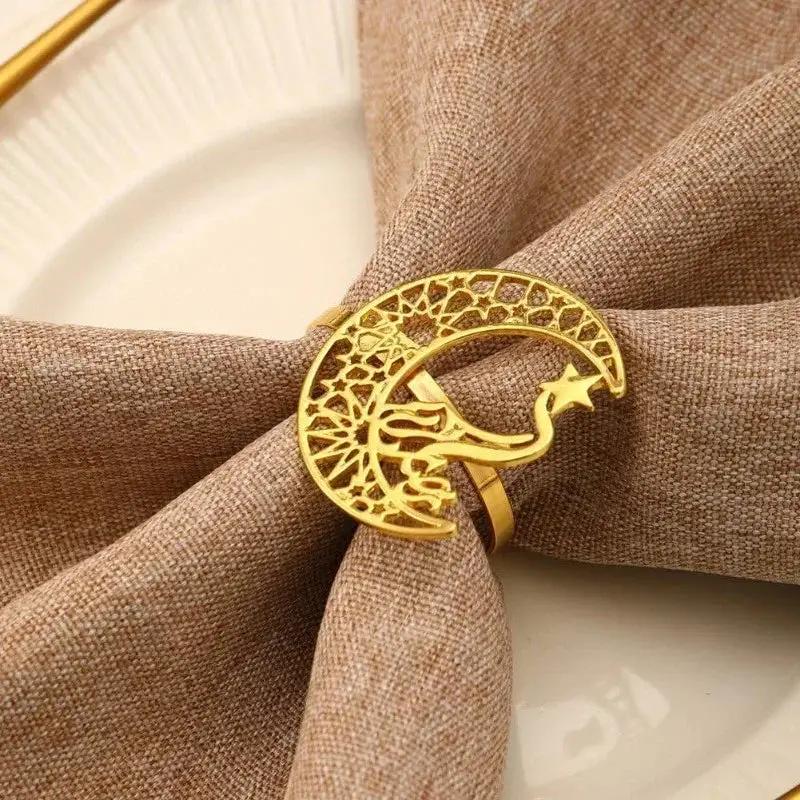 Napkin Rings - Moon Shaped Metal by House Of Avana