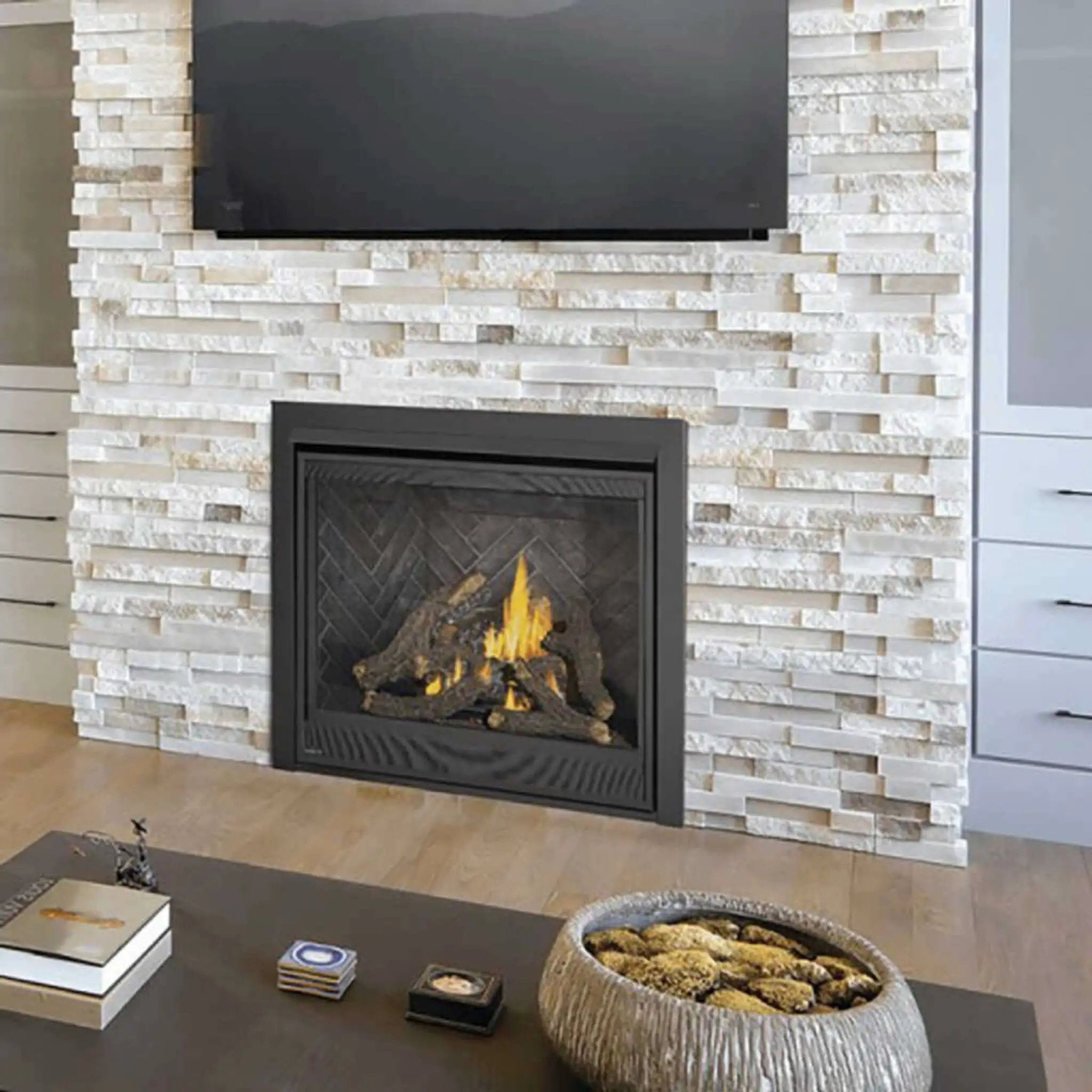 Napoleon Ascent Deep 42-Inch Direct Vent Electronic Ignition Natural Gas Fireplace [D42NTRE] (SAK42391) by SAKSBY WHOLESALE