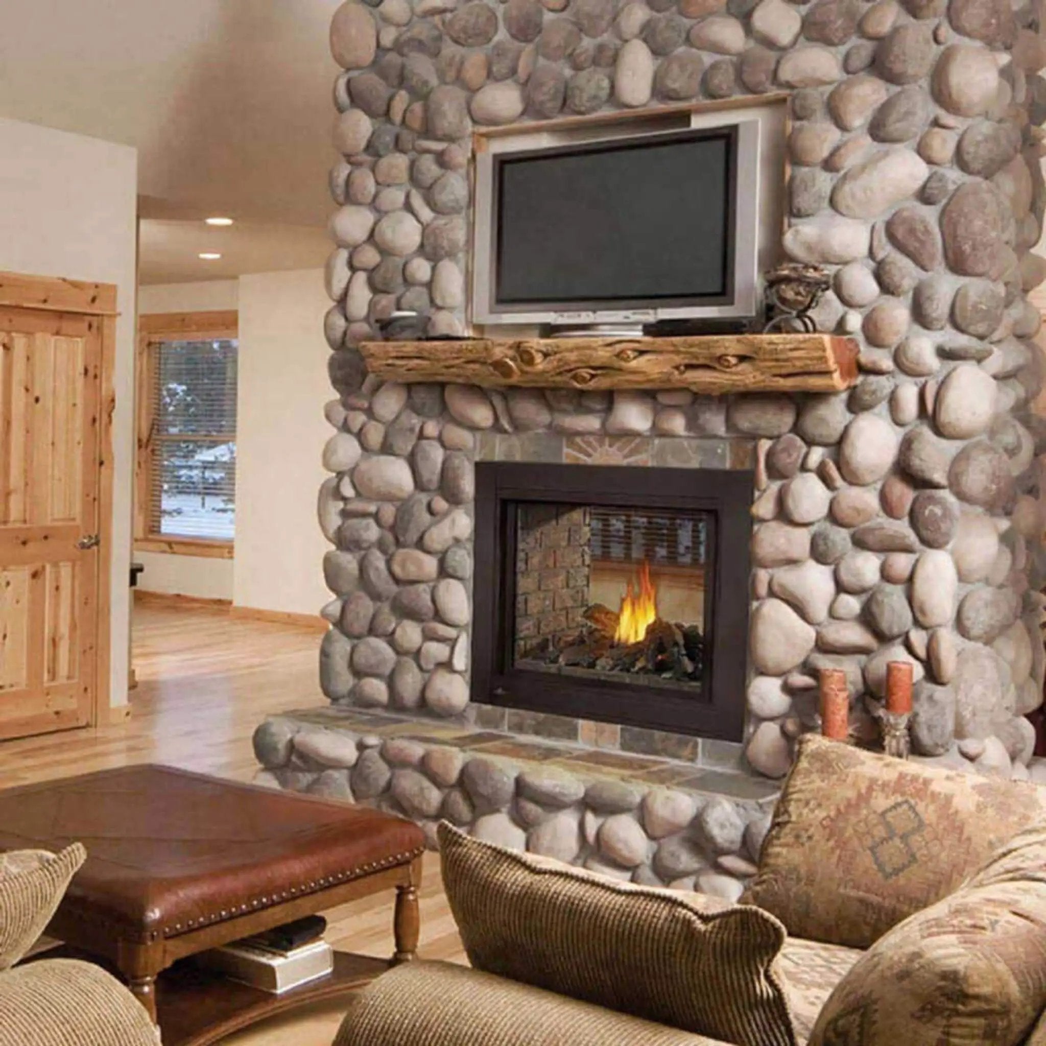 Napoleon Ascent 43-Inch Multi-View 3-Sided Glass Ember Bed Direct Vent Natural Gas Fireplace [BHD4PGN] (SAK62815) by SAKSBY WHOLESALE