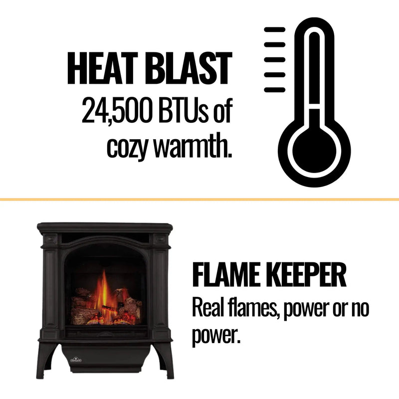 Napoleon Bayfield 25-Inch Direct Vent Electronic Ignition Natural Gas Cast Iron Stove [GDS25NA-1] (SAK95498) by SAKSBY WHOLESALE