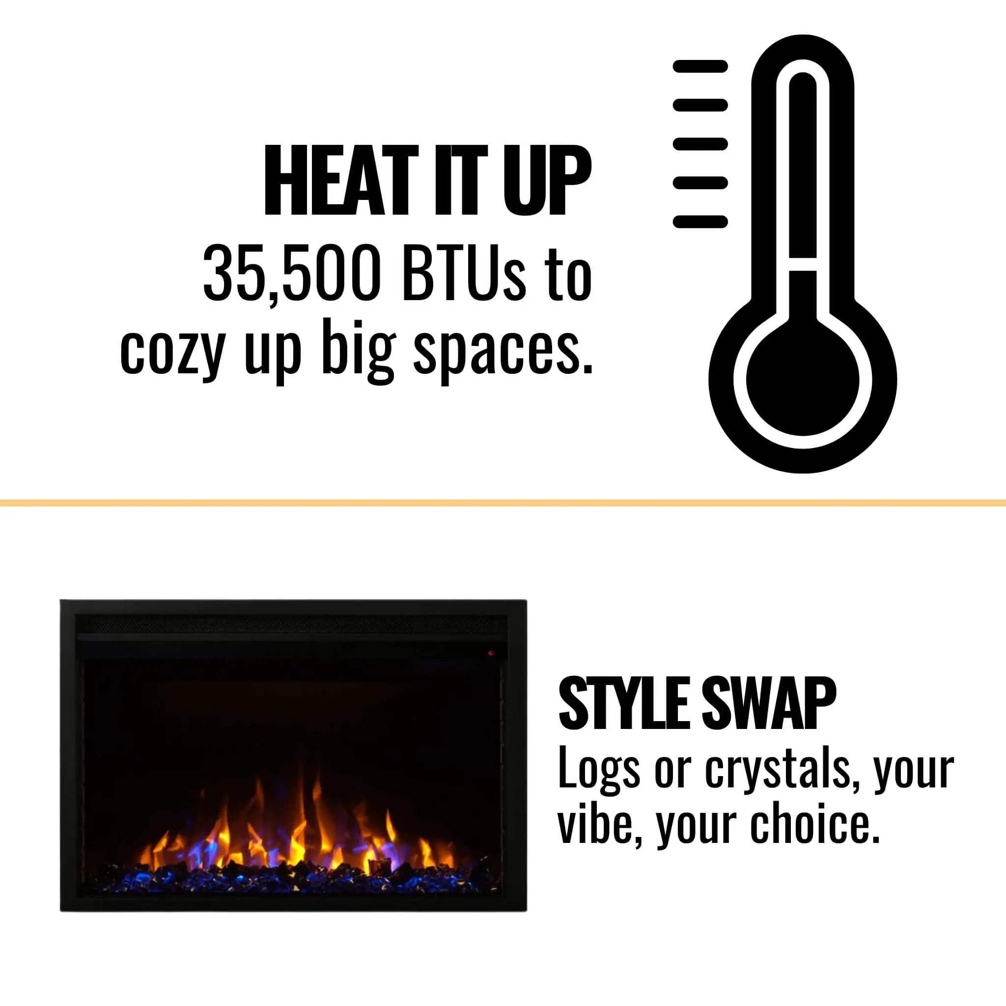 Napoleon Cineview Self-Trimming Electric Fireplace Insert, 30" [NEFB30H] (SAK31022) by SAKSBY WHOLESALE