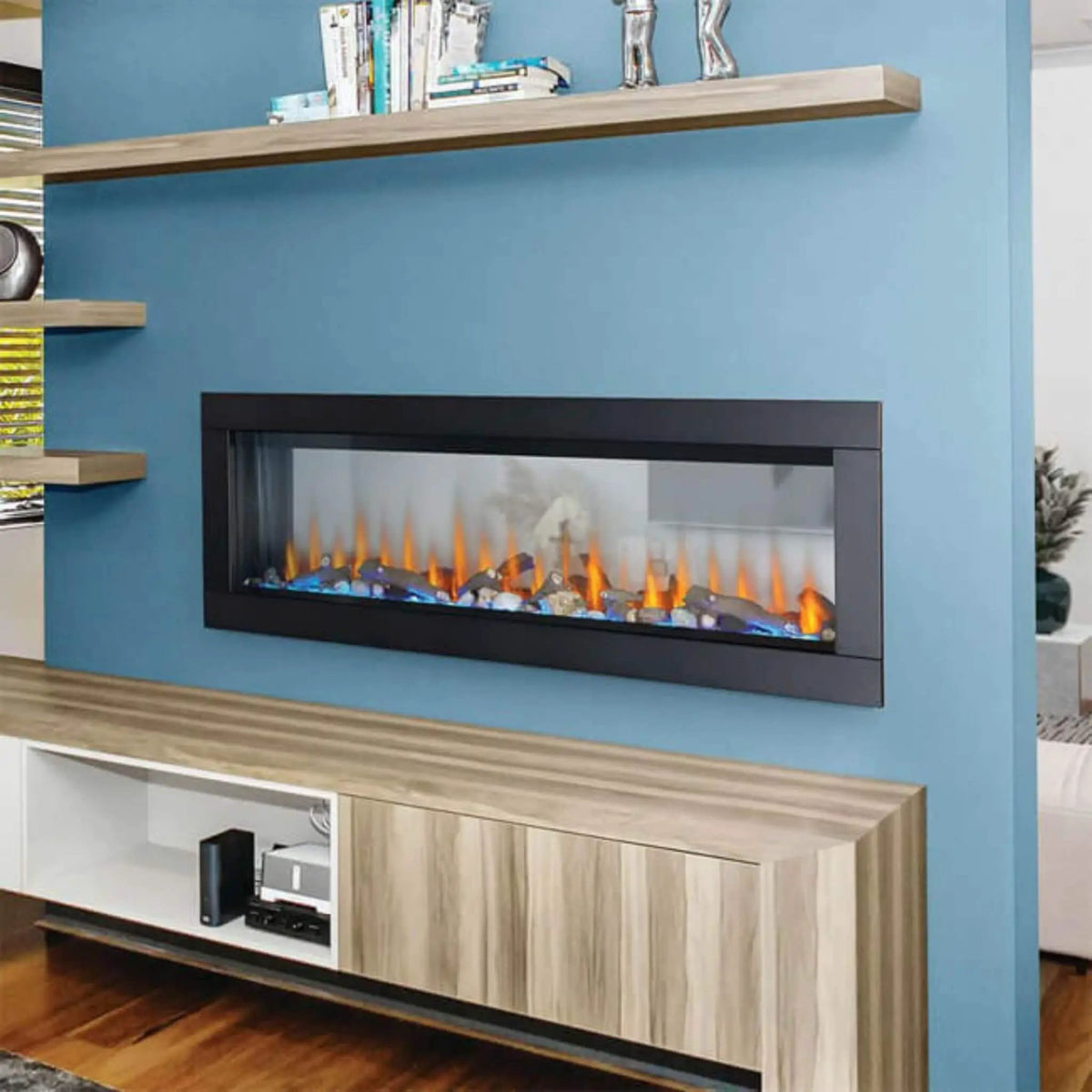 Napoleon Clearion Elite 60-Inch Fully Recessed See Thru Wall Mounted Electric Fireplace [NEFBD60HE] (SAK31716) by SAKSBY WHOLESALE
