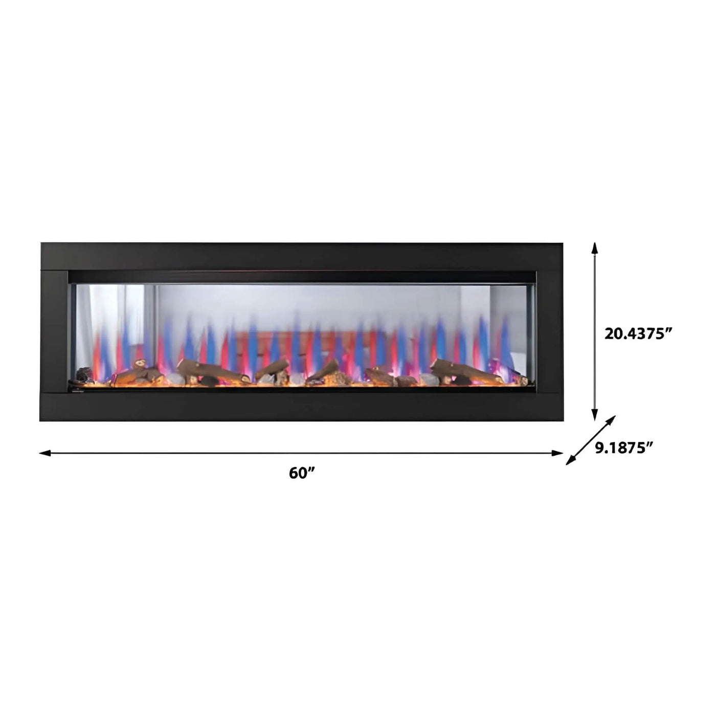 Napoleon Clearion Elite 60-Inch Fully Recessed See Thru Wall Mounted Electric Fireplace [NEFBD60HE] (SAK31716) by SAKSBY WHOLESALE