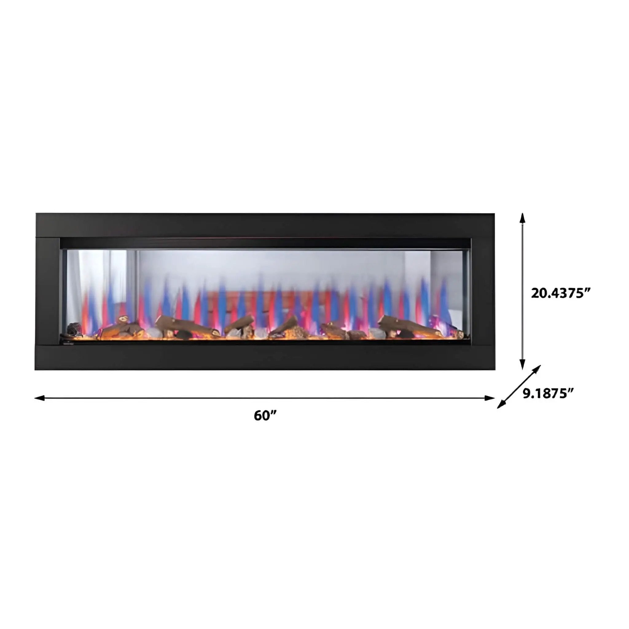 Napoleon Clearion Elite 60-Inch Fully Recessed See Thru Wall Mounted Electric Fireplace [NEFBD60HE] (SAK31716) by SAKSBY WHOLESALE