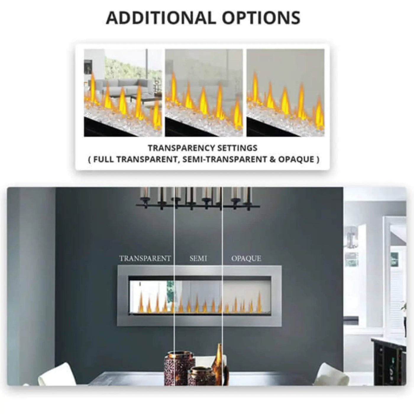 Napoleon Clearion Elite 60-Inch Fully Recessed See Thru Wall Mounted Electric Fireplace [NEFBD60HE] (SAK31716) by SAKSBY WHOLESALE