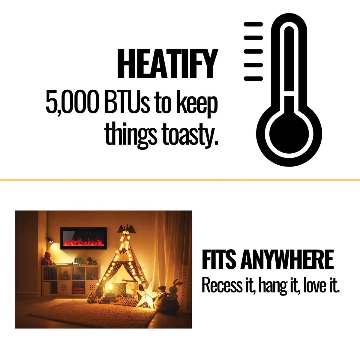 Napoleon Entice Wall-Hanging Electric Fireplace With Multi-Function Remote Control (SAK74519) by SAKSBY WHOLESALE