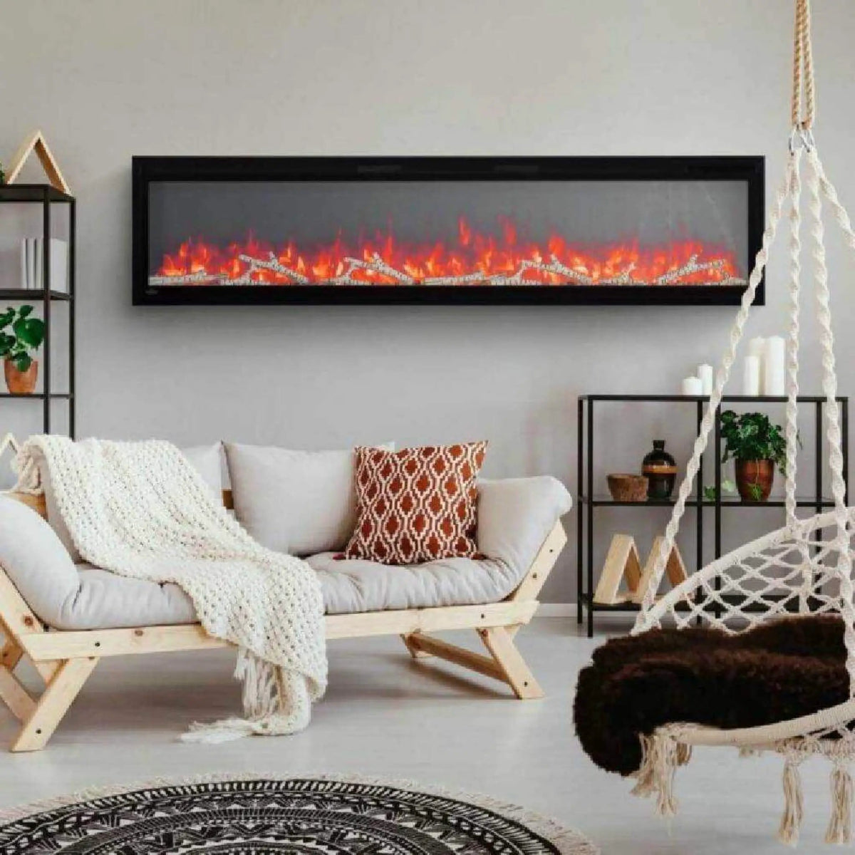 Napoleon Entice Wall-Hanging Electric Fireplace With Multi-Function Remote Control (SAK74519) by SAKSBY WHOLESALE