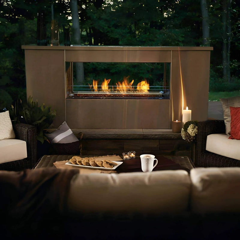 Napoleon Galaxy 48 50-Inch Outdoor Linear See-Thru Electronic Start Natural Gas Fireplace [GSS48STE] (SAK67432) by SAKSBY WHOLESALE