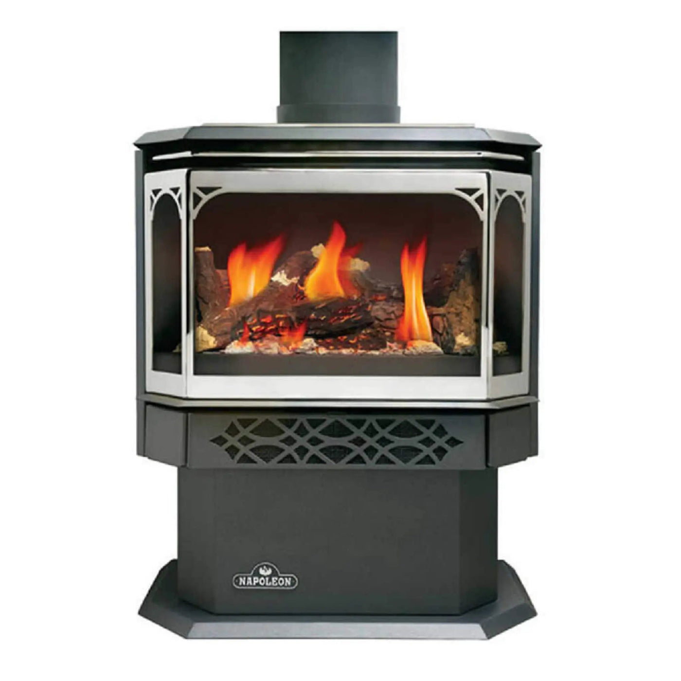 Napoleon Haliburton 50 22-Inch Direct Vent Millivolt Ignition Compact Natural Gas Stove [GDS28-1NSB] (SAK81523) by SAKSBY WHOLESALE