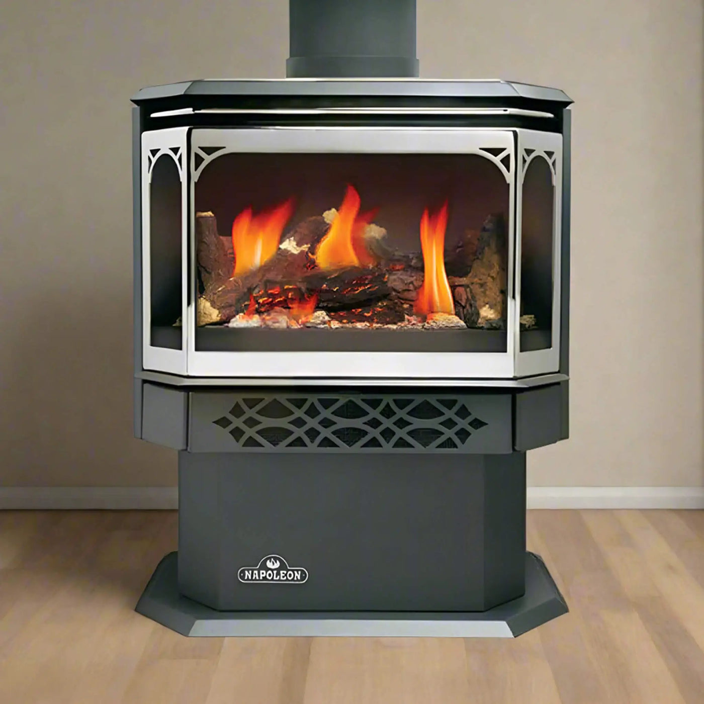 Napoleon Haliburton 50 22-Inch Direct Vent Millivolt Ignition Compact Natural Gas Stove [GDS28-1NSB] (SAK81523) by SAKSBY WHOLESALE