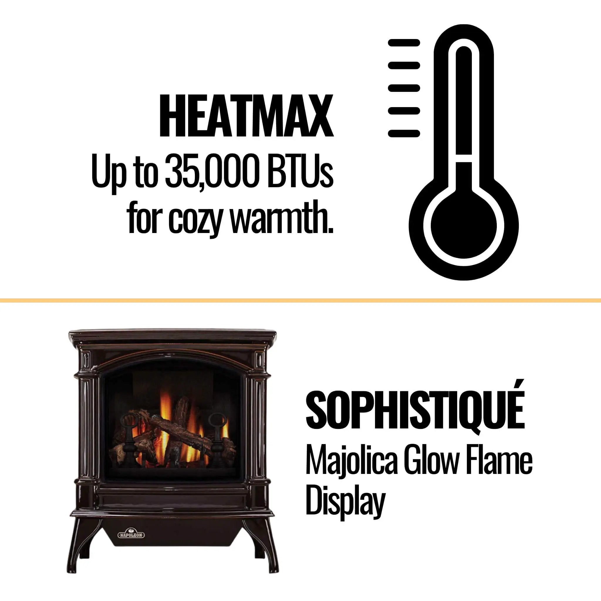 Napoleon Knightsbridge 60 Majolica Brown 27-Inch Natural Gas Stove With Flame And Heat Adjustment [GDS60-1NNSB] (SAK14738) by SAKSBY WHOLESALE