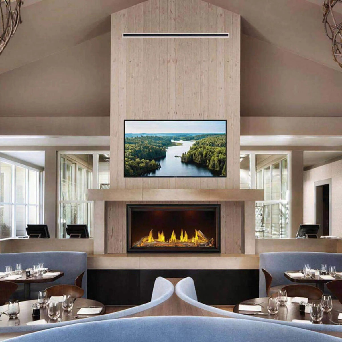 Napoleon Tall Linear Vector Direct Vent Natural Gas Fireplace With Remote Control [TLV50/62/74N] (SAK58256) by SAKSBY WHOLESALE