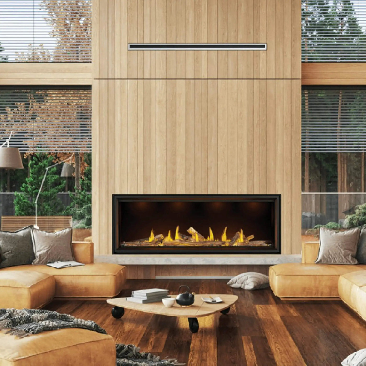 Napoleon Tall Linear Vector Direct Vent Natural Gas Fireplace With Remote Control [TLV50/62/74N] (SAK58256) by SAKSBY WHOLESALE