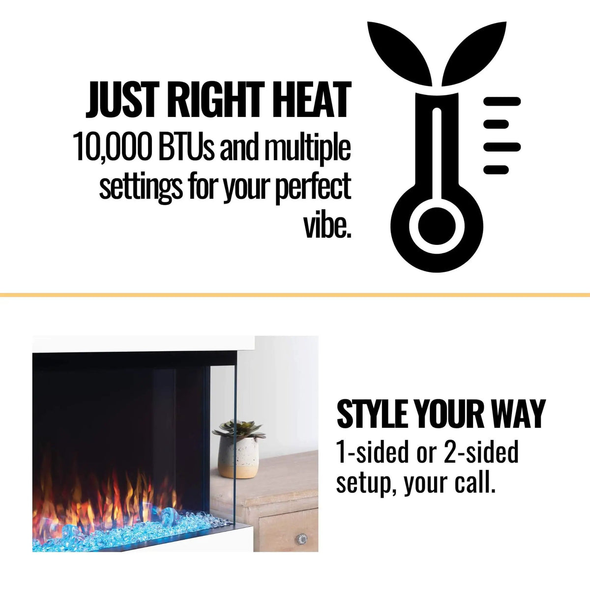 Napoleon Trivista 3 Sided Built-In Electric Linear Fireplace [NEFB50H/60H-3SV] (SAK32567) by SAKSBY WHOLESALE