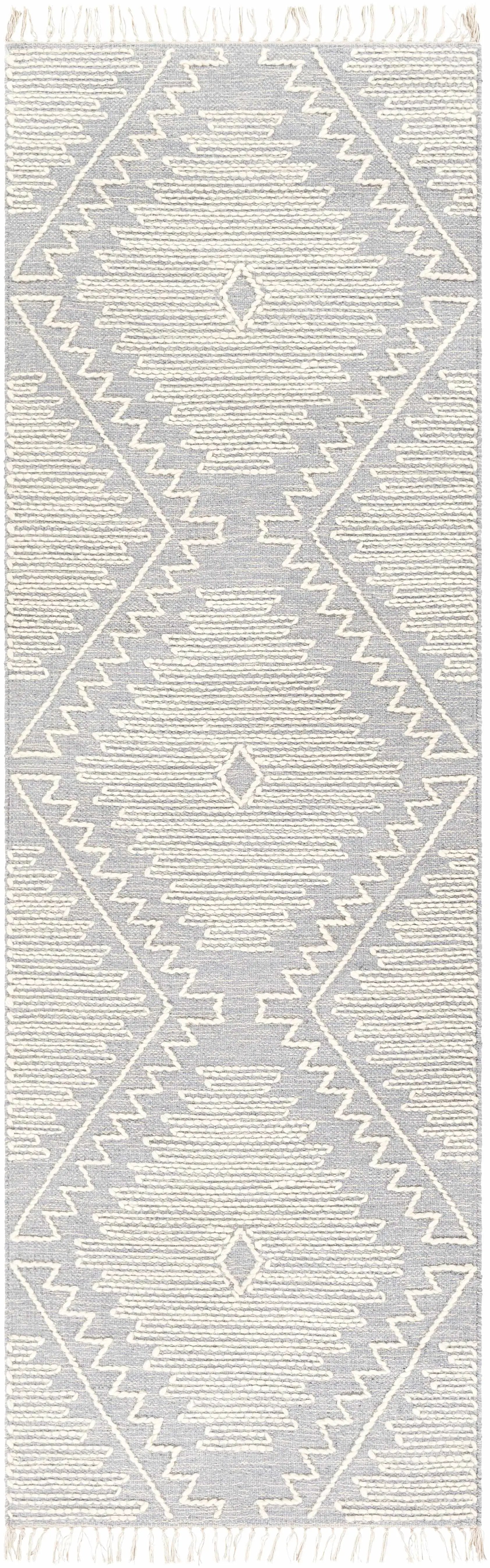 Naranjito Cream/Slate Trellis 2x3 Rug - Clearance by Boutique Rugs