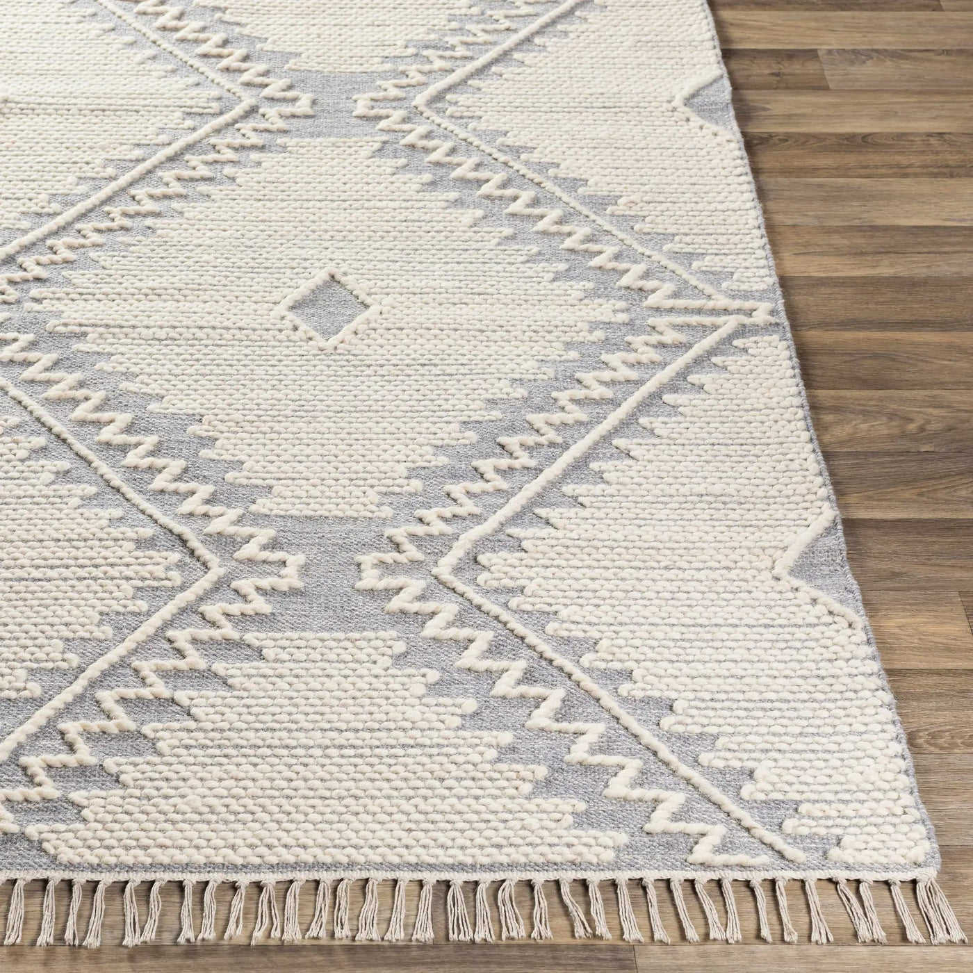 Naranjito Cream/Slate Trellis 2x3 Rug - Clearance by Boutique Rugs