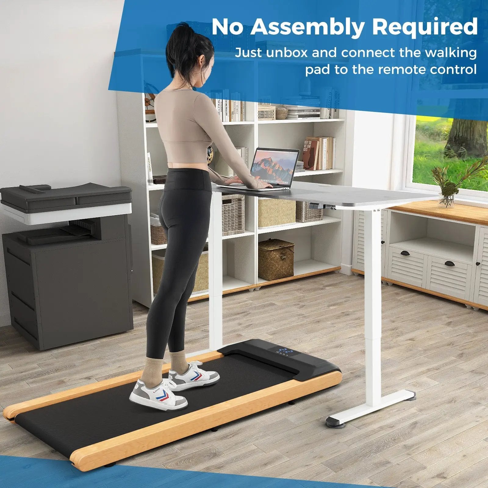 3-in-1 Walking Pad with Remote and Smart APP Control for Home Office by DirectDeals